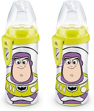 NUK Buzz Lightyear Active Cup, 10 Oz, 2-Pack BPA Free, Spill Proof Sippy Cup