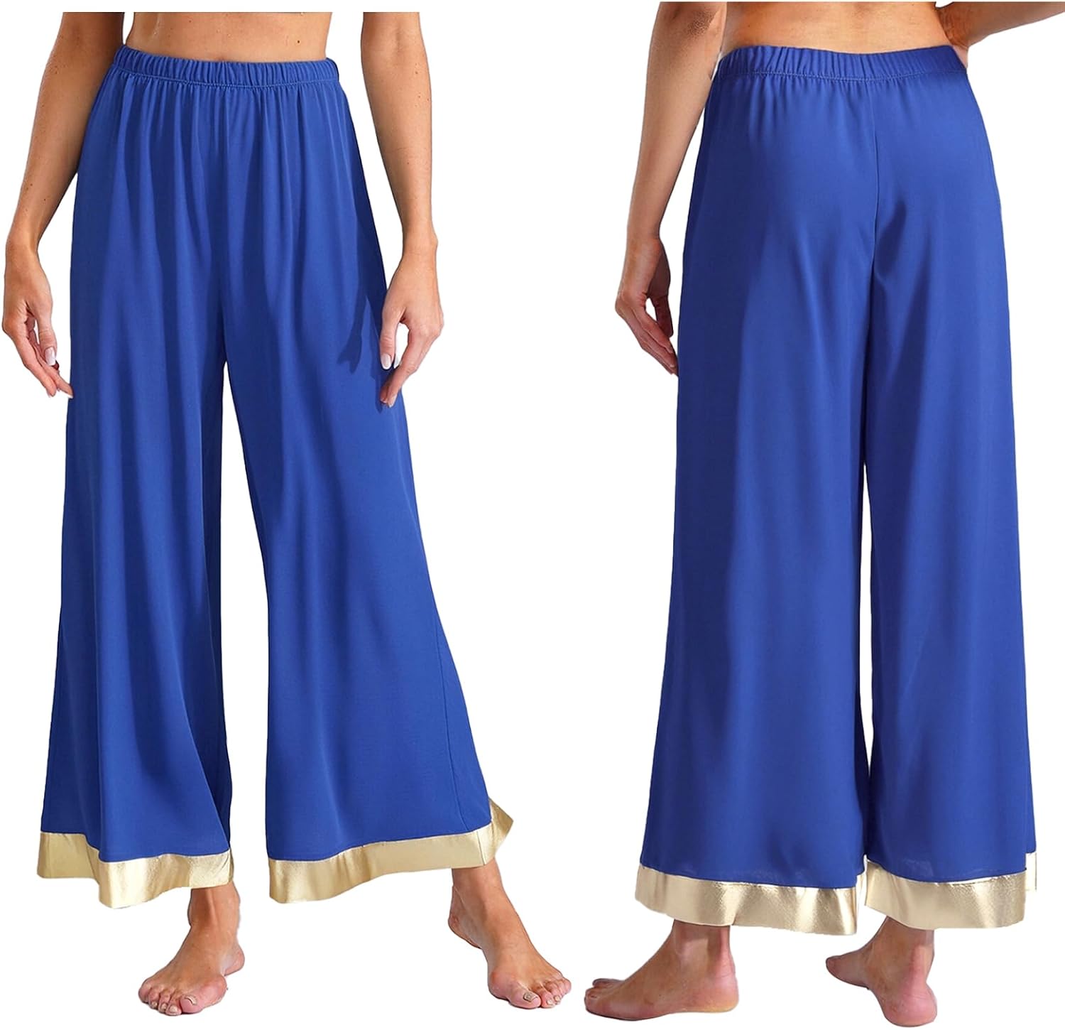 Womens Praise Dance Palazzo Pant Loose Fit Elastic Waist Wide Leg for Liturgical Dance Baggy Pant