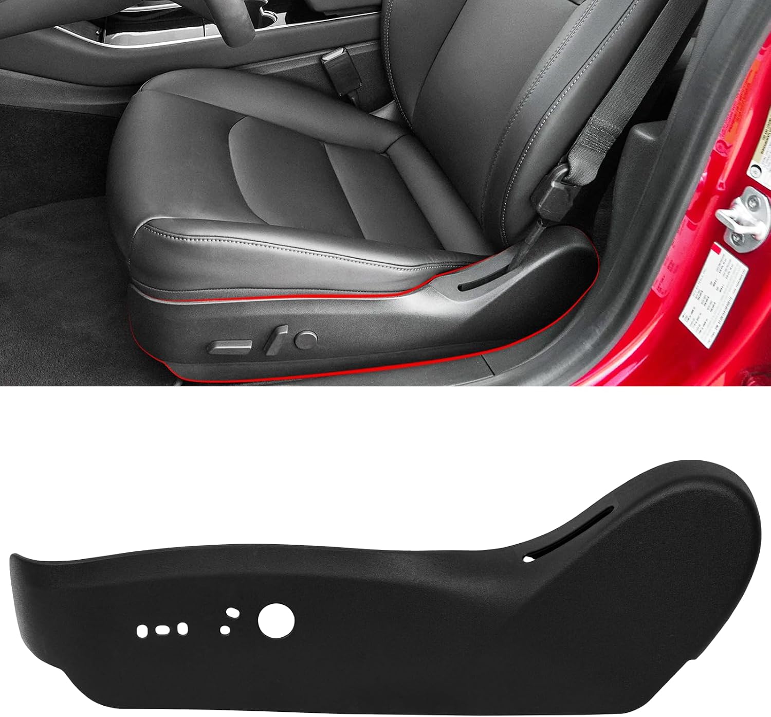 Left Front Driver Seat Outer Cover Trim Panel Protector Compatible with 2017-2023 Tesla Model 3 & 2020-2023 Model Y Replace 1088964 1088964-00 1088964-00-B 1088964-00-C