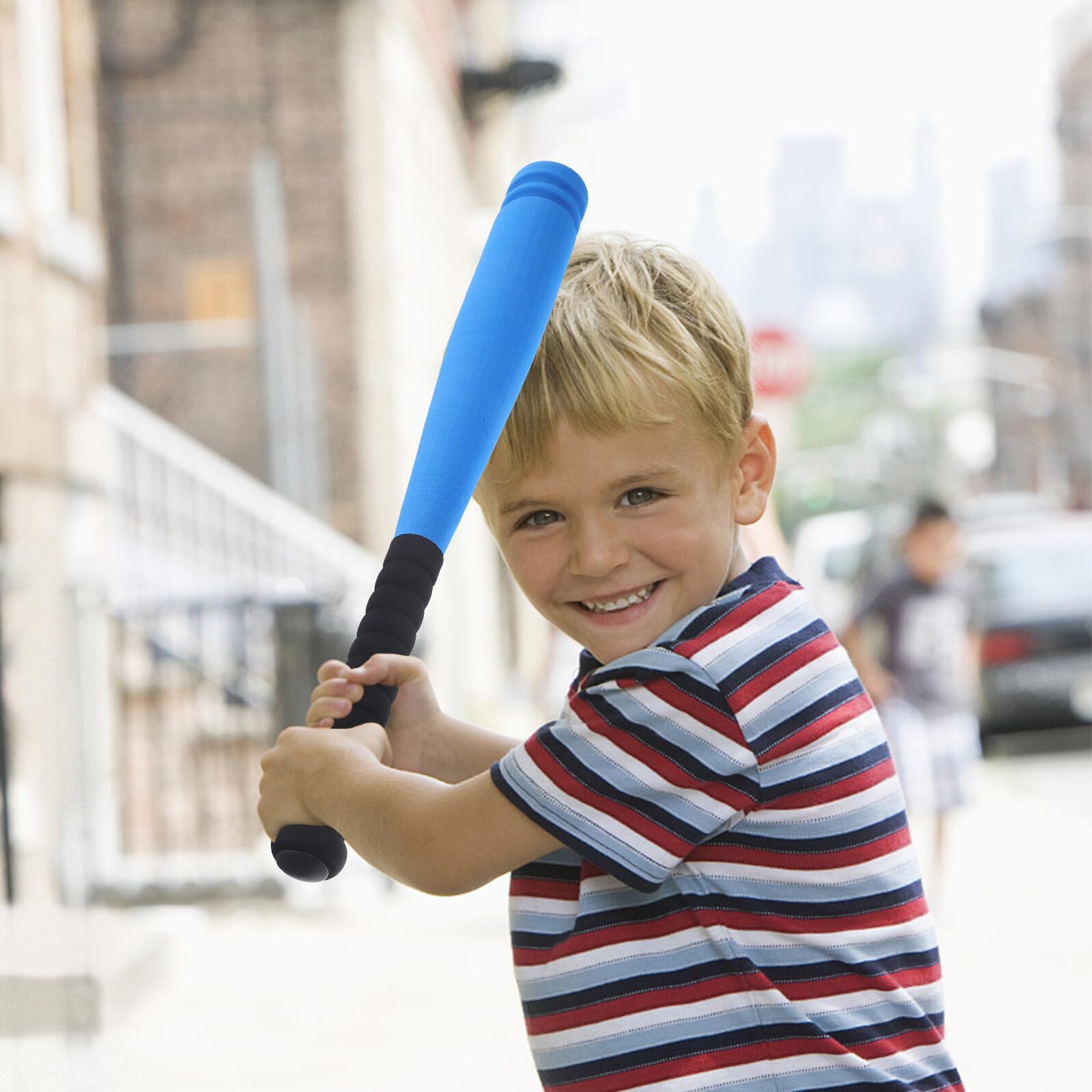 Veemoon Batte de Baseball en Mousse Bleue 54 Cm pour Garçon et Filles 3-5 Ans de Baseball Sûr et Léger pour Jeu Extérieur et Apprentissage Couleur Aléatoire