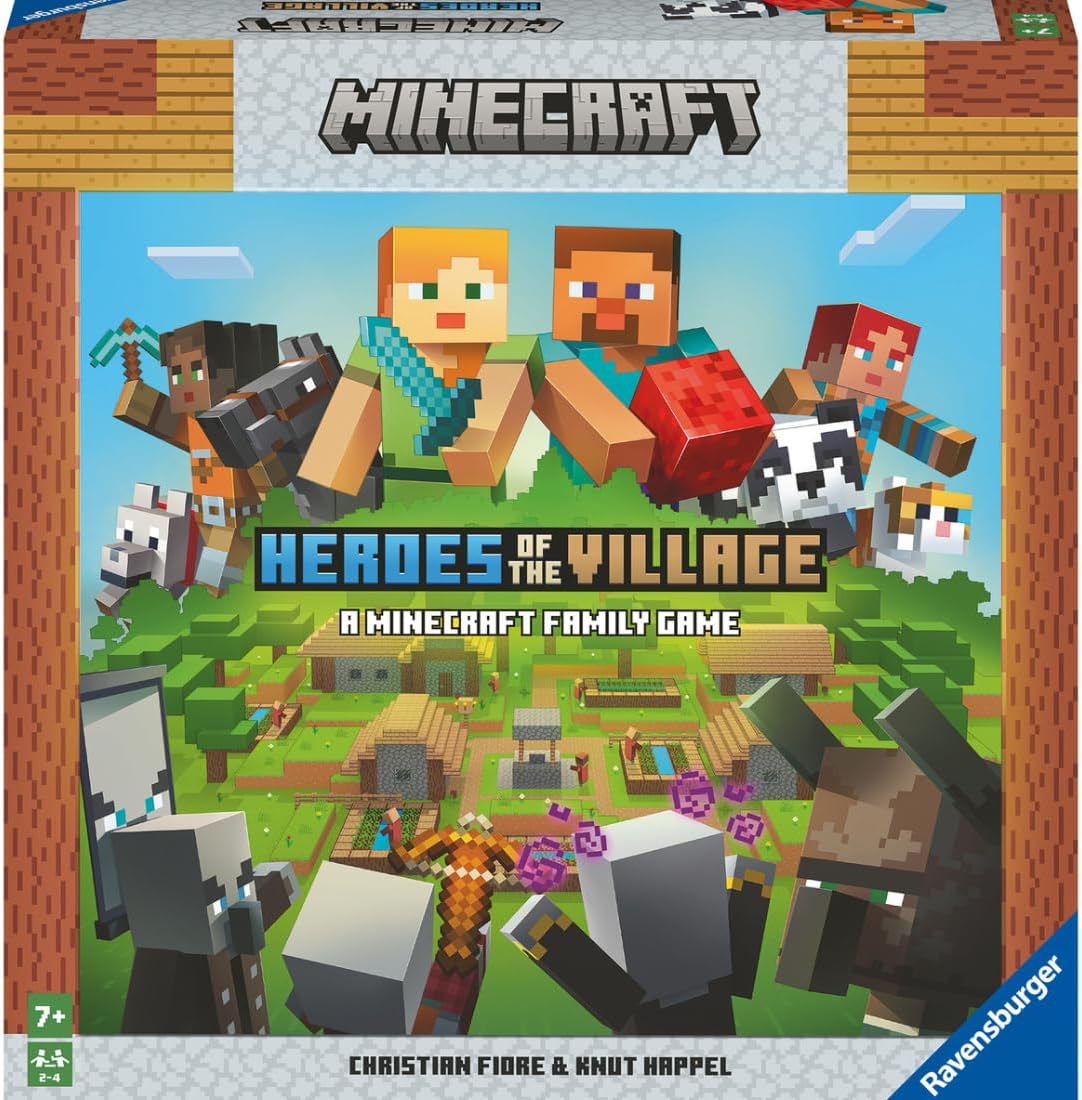Minecraft Heroes of the Village Board Game for Kids Age 6 Years Up, 20914