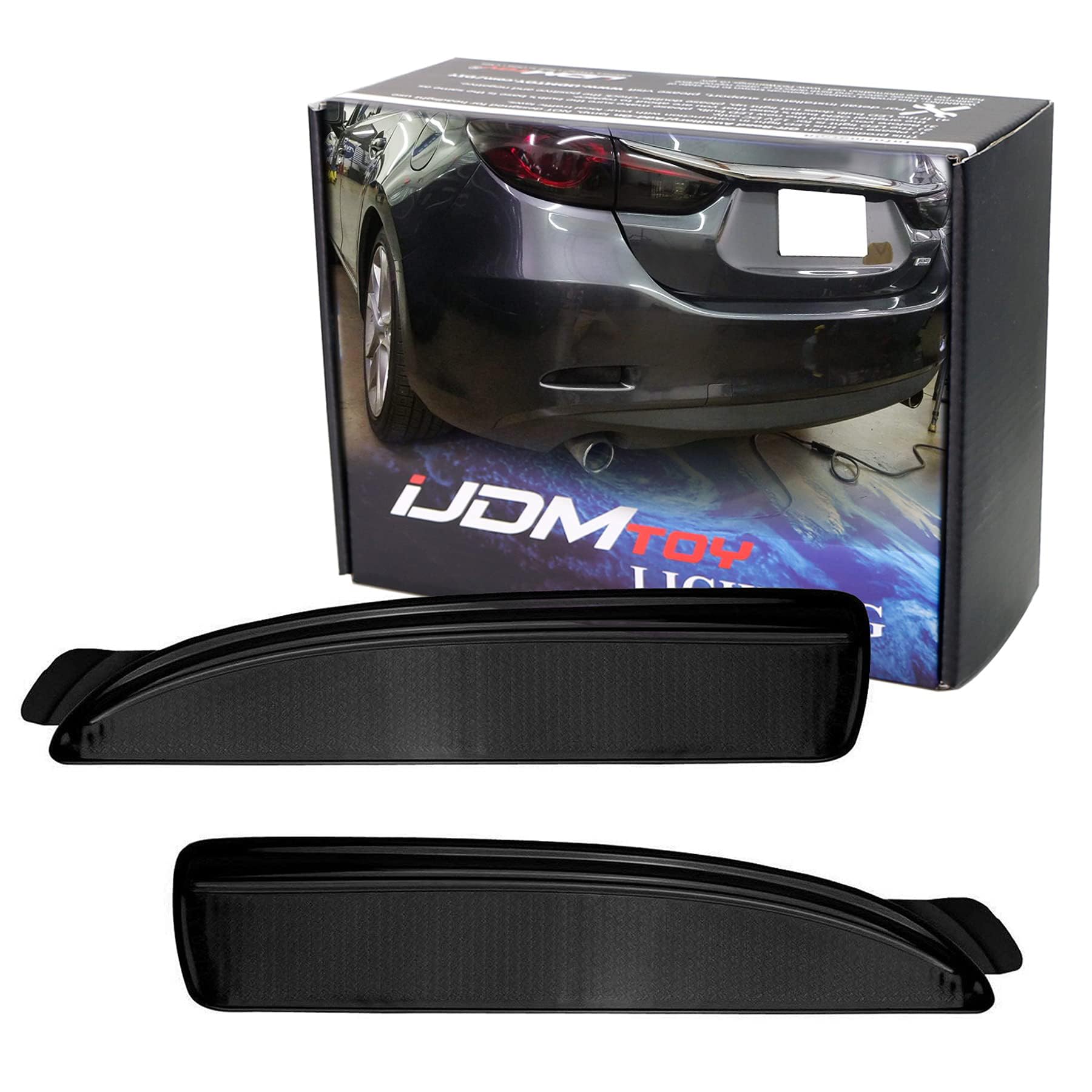 iJDMTOY Rear Bumper Reflectors or Side Marker Lenses For Mazda 3 5 6