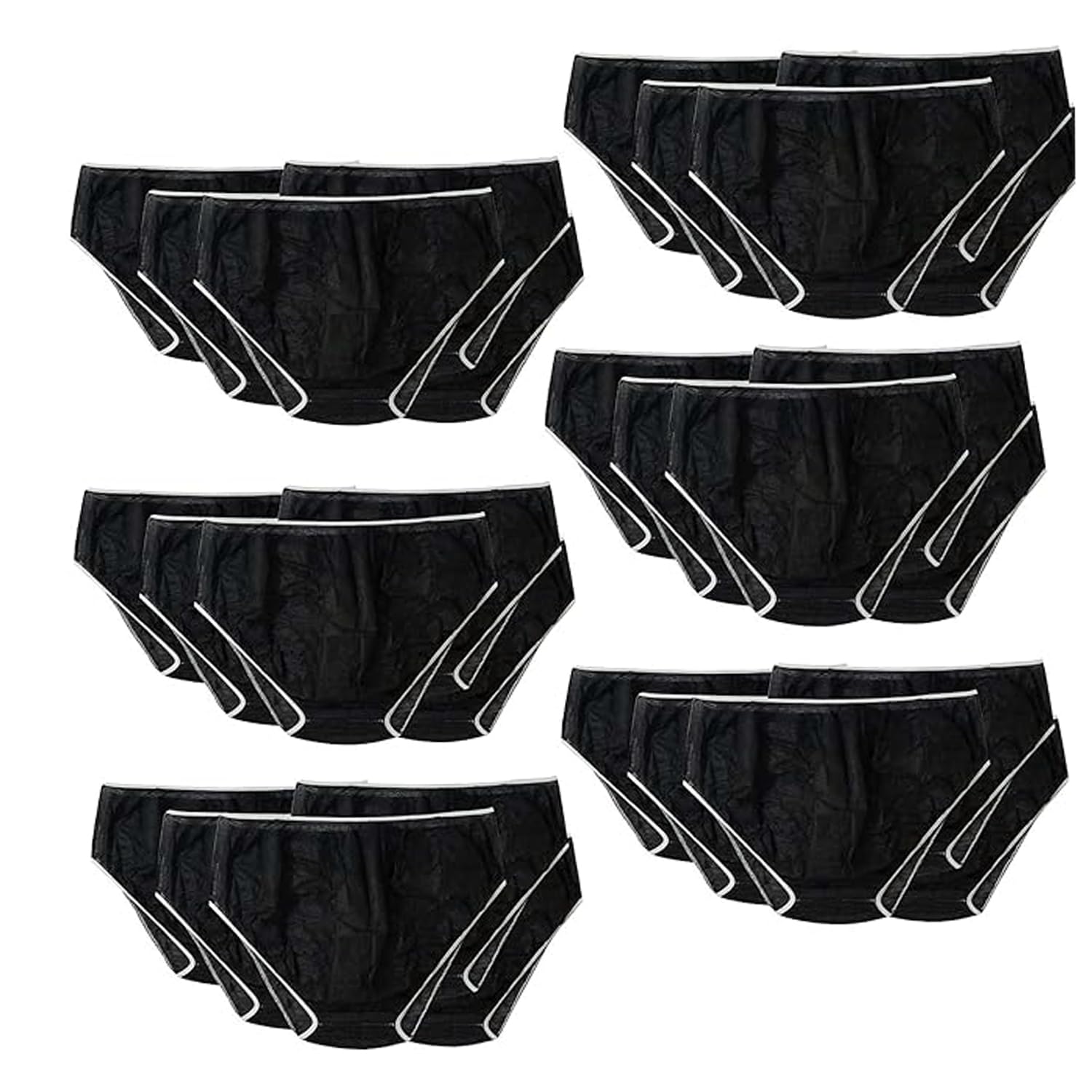 Disposable Underwear | Brief for Travel, Trekking, Camping, spa, Herbal Treatments, Hospital Stay, & Specially Designed for Men & Woman (20 Pcs Black) a1-image-48