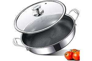 316-Grade Stainless Steel Hybrid Nonstick Wok, 12.5 Inches