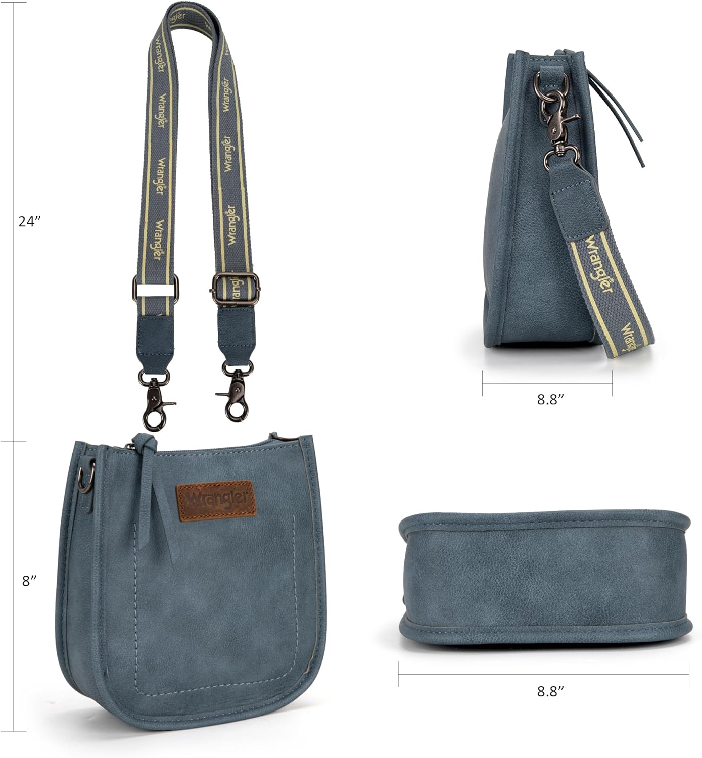 Wrangler Small Crossbody Bag for Women Western Shoulder Purse with Adjustable Strap - Image 7