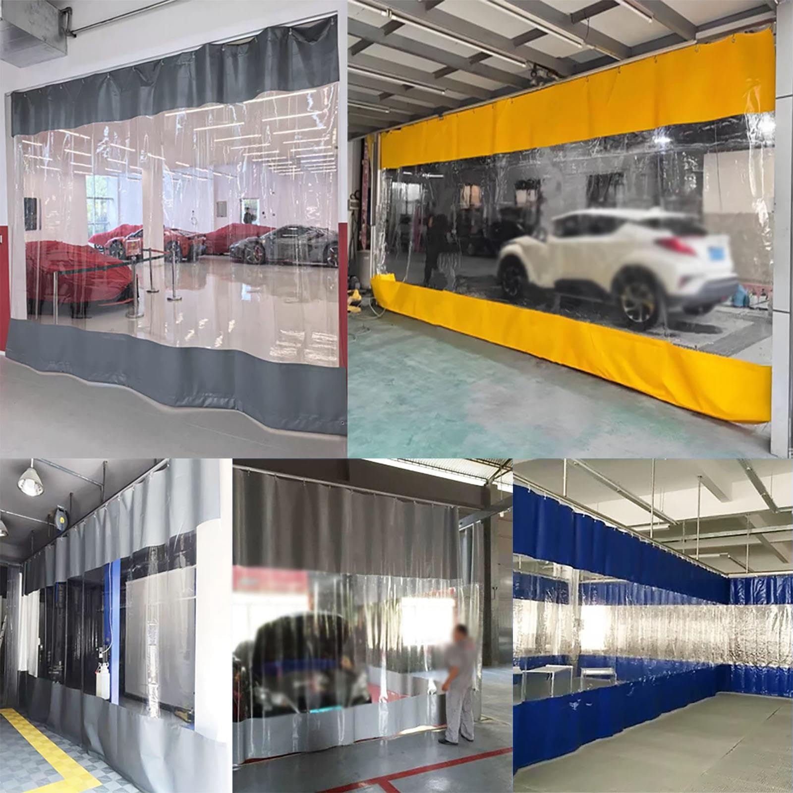 Tenda Divisoria In Vinile Trasparente Su Misura Con Binario Superiore