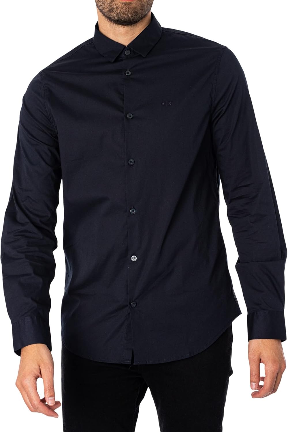 Armani Exchange Mens Stretch Poplin Button Down Shirt