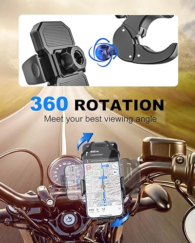 Miniatura 4 de Soporte de teléfono para bicicleta a prueba de golpes para cochecito, motocicleta, cochecito de bebé, carrito de compras, scooter, ebike, bicicleta,