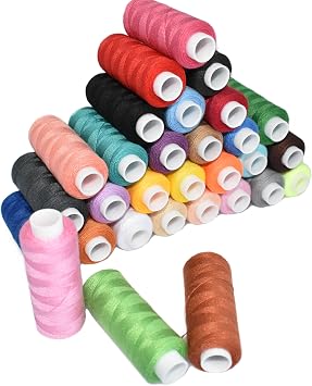 Sewing Threads Kits Polyester 30 Spool 250 Yards Per Spools for Hand Machine Sewing (30 Colors)