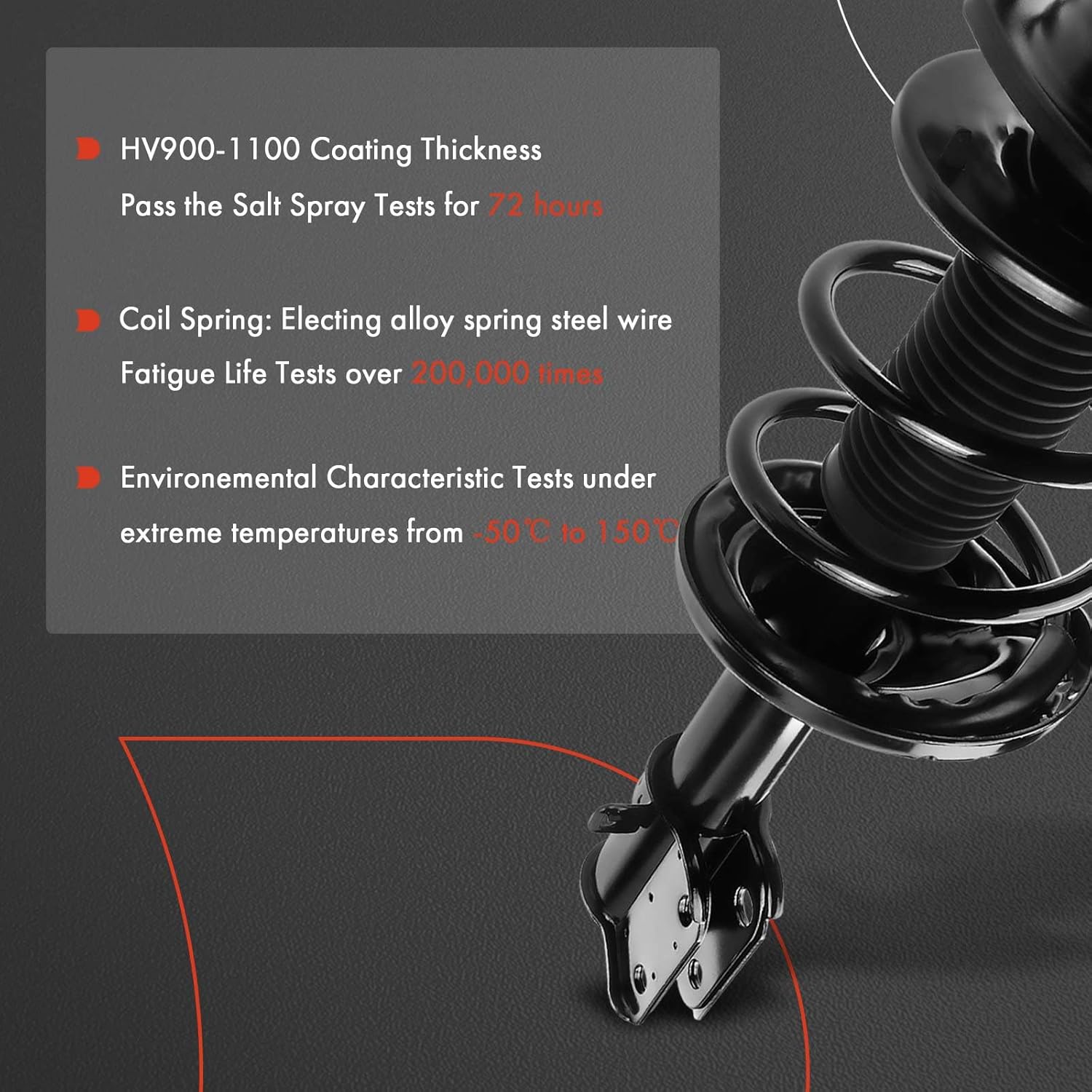 A-Premium Front Strut Assembly Compatible with Subaru Legacy 2010 2011 2012-2x Replacement Suspension Complete Strut Shock Absorber with Coil Spring