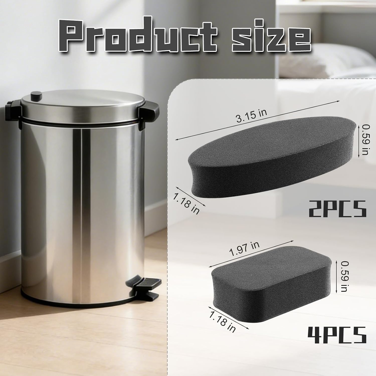 6 Pack Trash Can Wall Guard Bumpers