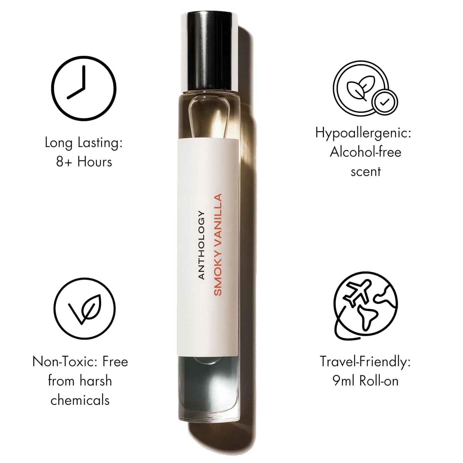 Anthology Smoky Vanilla Perfume Oil Roll-on 0.3 oz 9ml | Tobacco Vanille Notes | Long-Lasting Fragrance Travel size Rollerball - Image 4