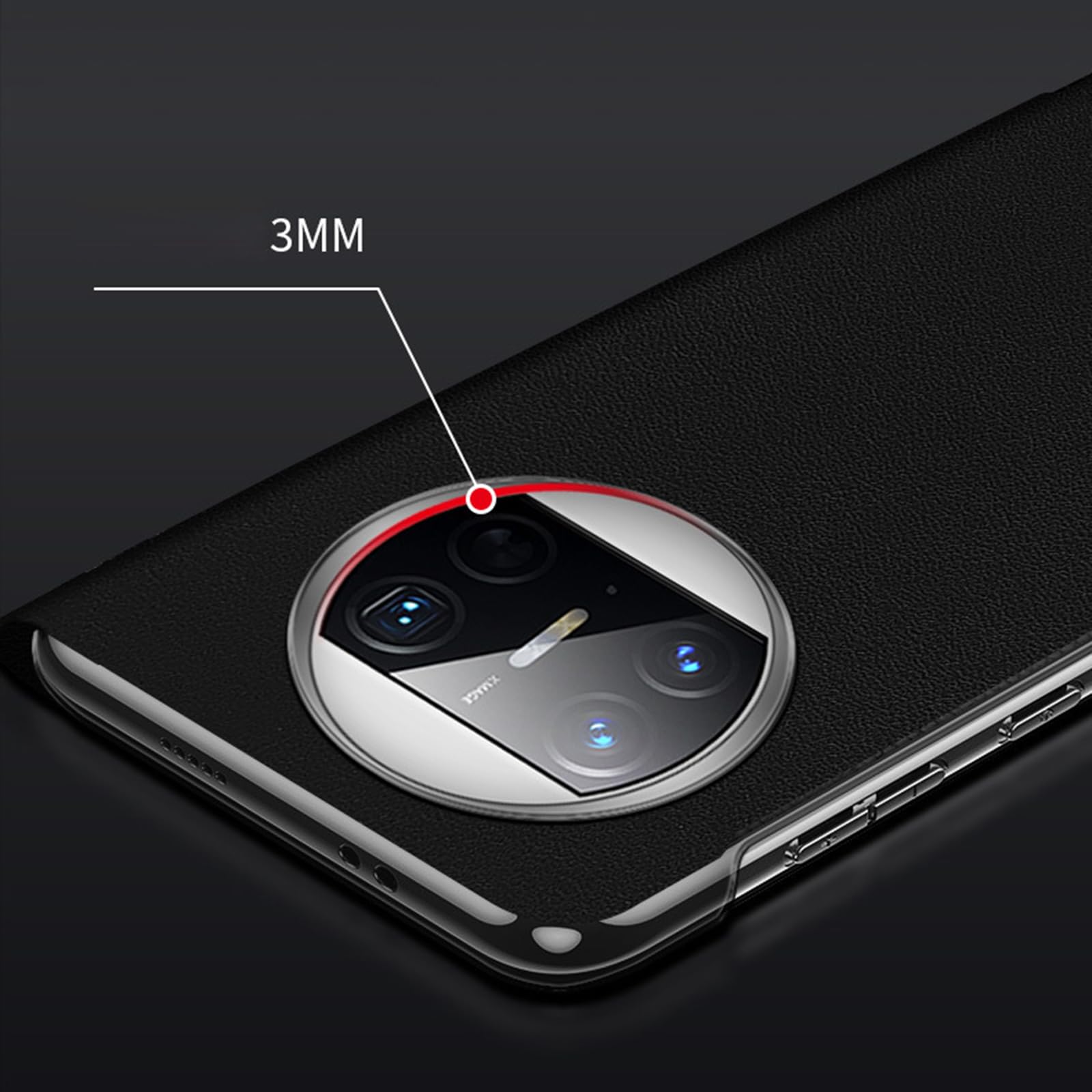EasyShow Handyhülle Für Huawei Mate X6 – Ultra-dünn, Dermatoglyph-Muster, PU+PC+TPU