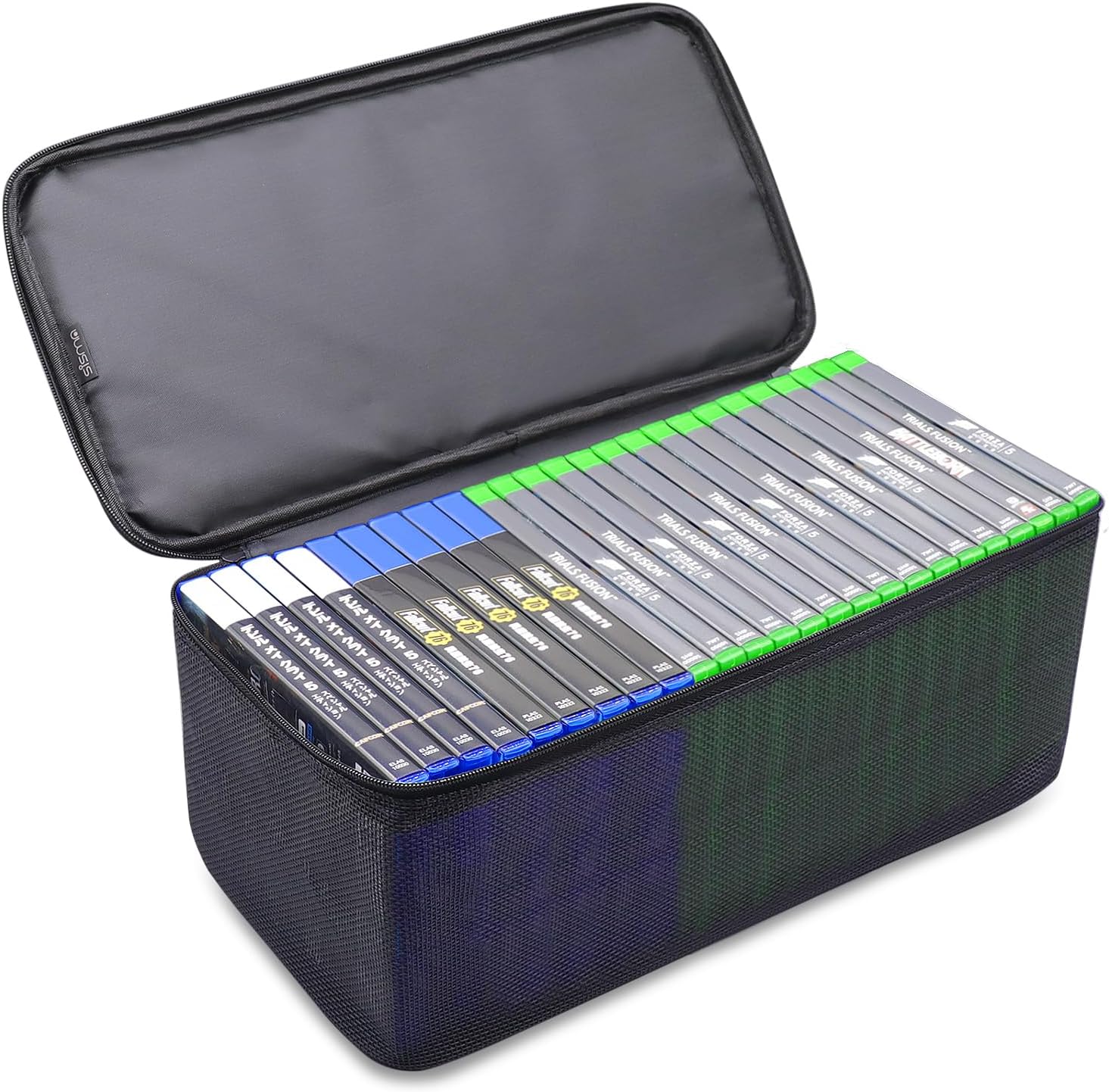 sisma Video Games Storage Case Compatible with PS5 Xbox PS4 Game Discs, Videogames Holder Home Safekeeping Organizer