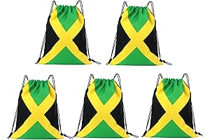 Jamaican-Themed Drawstring Backpacks: Perfect for Gym, Travel, or Cheerleading