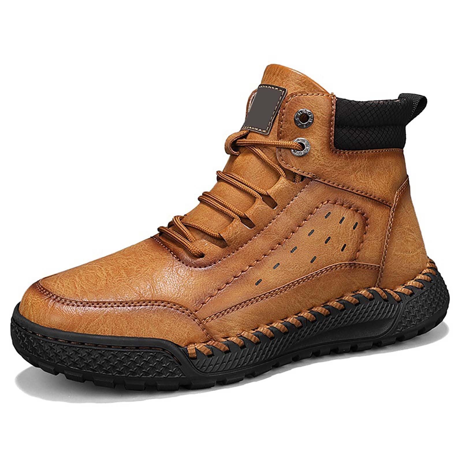 Generisch Wanderstiefel Herren Wasserdicht Traillaufschuhe rutschfest Leder