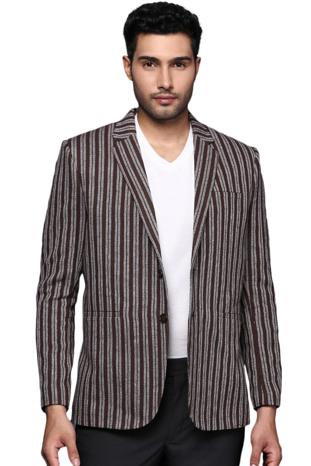 showoffff SHOWOFF Men's Black Slim Fit Single Breasted Blazer-SOBLZ-37_Black-picture-35