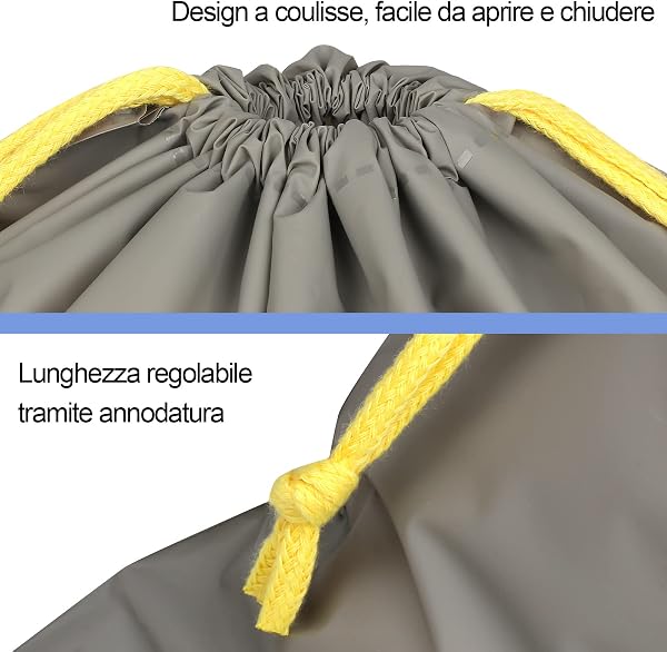 Annhao Sac Imperméable avec Cordon, 10 Pcs Sac à Cordon Sport Gym, Organisateur de Bagages Imperméable, Pochette Rechange Enfant, Sac Linge Sale Enfant, Sacs de Rangement Voyage pour Enfants Adultes - 5
