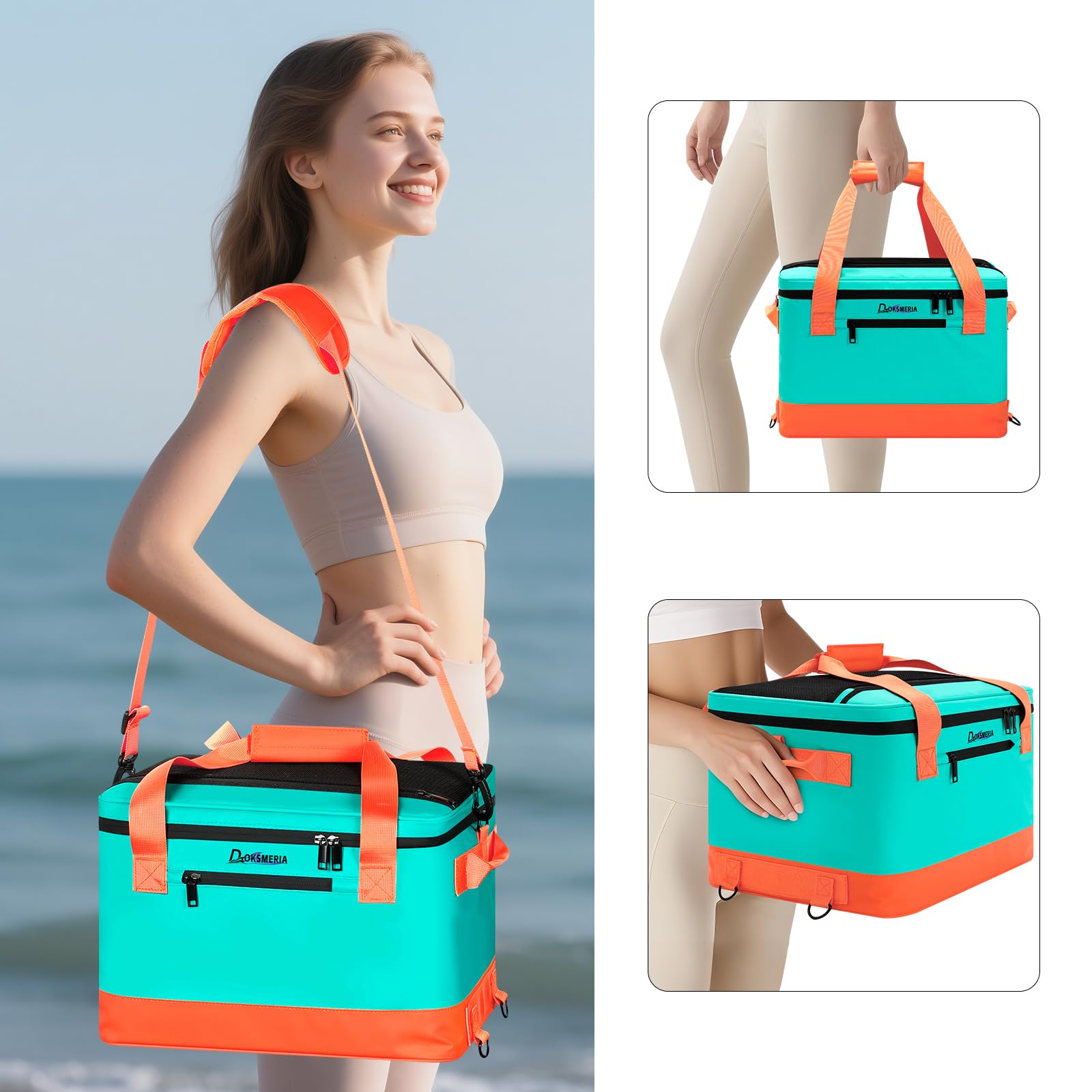 Tabla de paddle Board Cooler impermeable, supercapacidad, tabla de surf con correa para el hombro y 6 clips de cuerda elásticos, bolsa de accesorios para tabla de paddle board y kayak