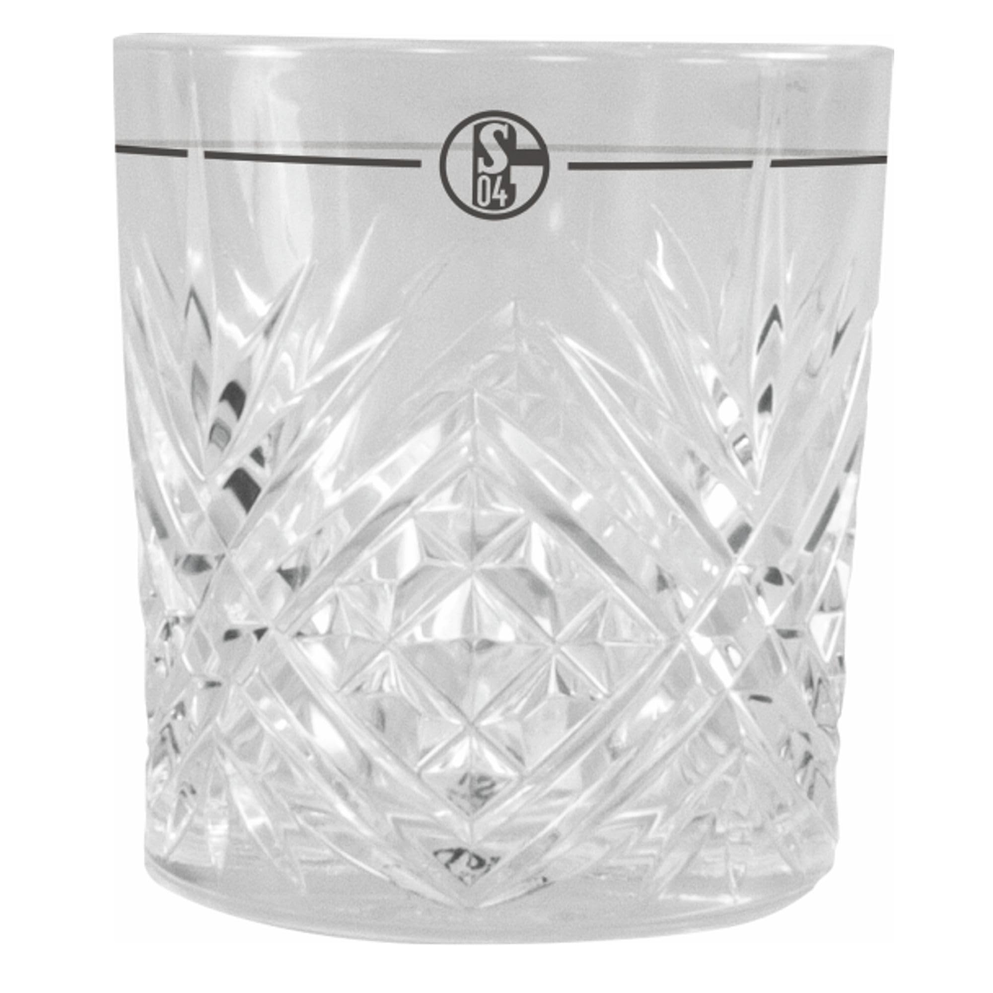 Posacenere FC Schalke 04 In Vetro - Con Skyline Di Gelsenkirchen E Logo, 13,3 X 11,4 X 4,2 Cm - 2