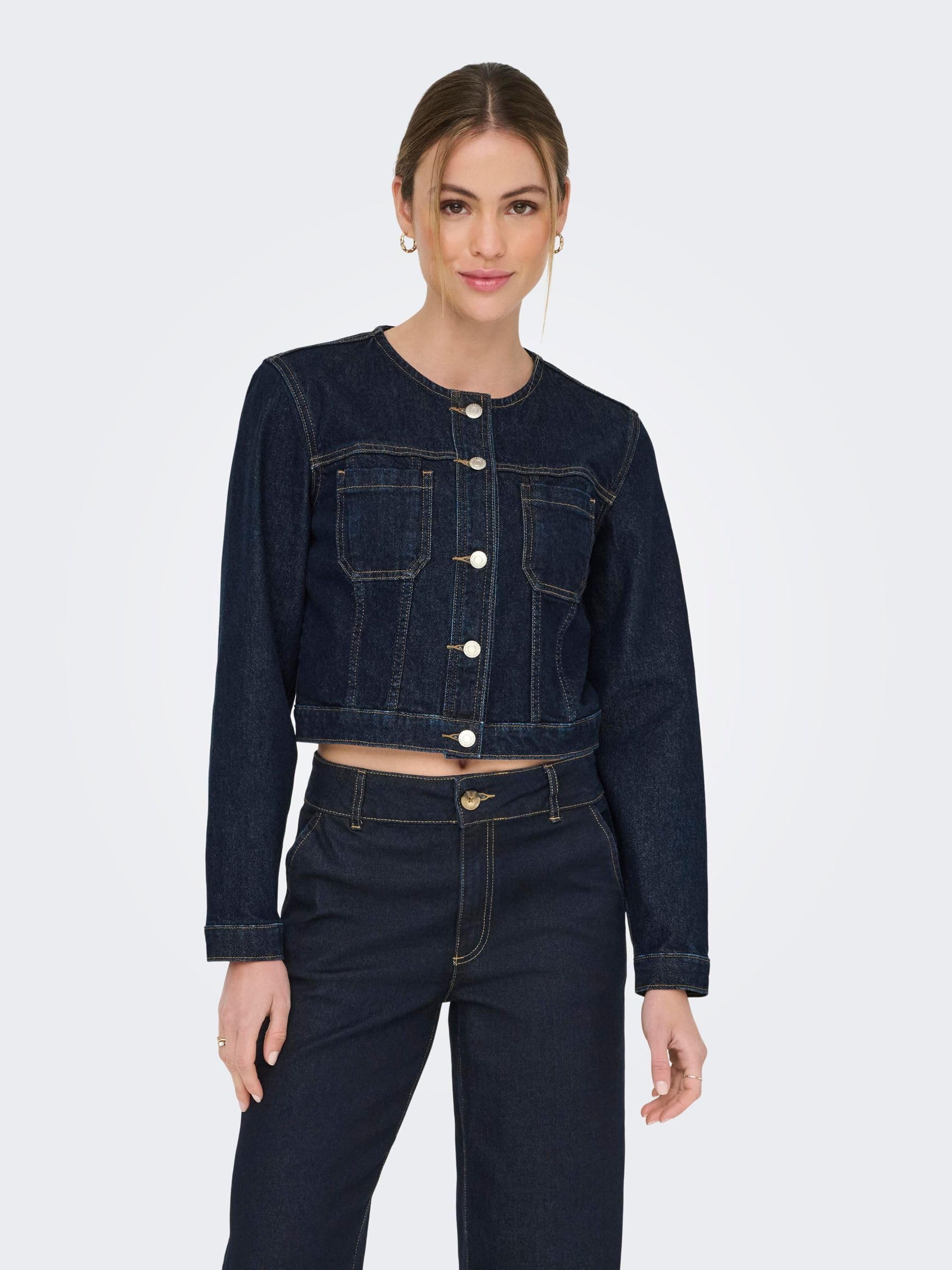 ONLY Onljoana Ls DNM Jacket Mae Veste Femme