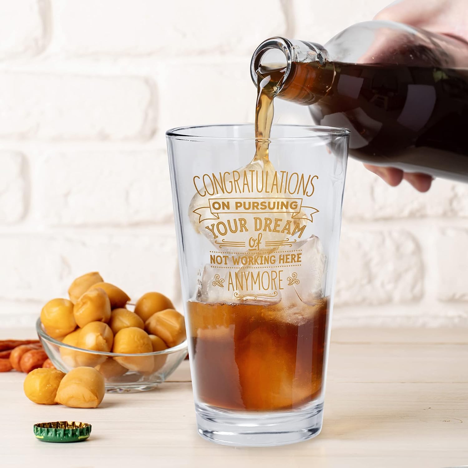 Bad Bananas Farewell Gifts for Coworkers - 16 oz Beer Pint Glass