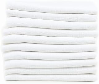 FENSILO - Pañales para eructos | Pañales de gasa, paquete de 10 unidades, 70 x 70 cm, pañales, gasa, pañales, paños para niños y niñas, pañales de gasa para bebés, color blanco