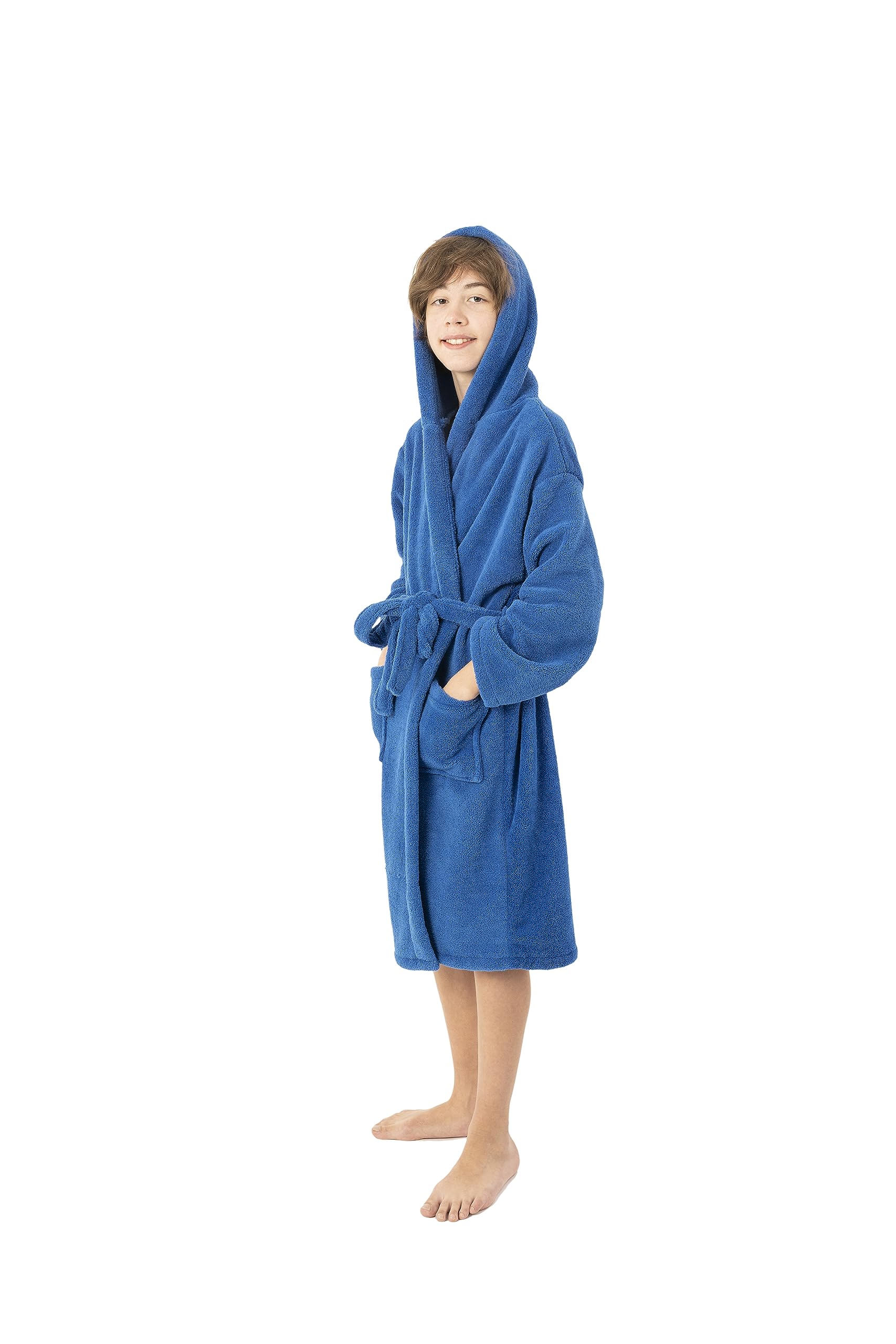 BC Bare Cotton Kapuzenmantel aus Mikrofaser-Fleece für Jungen, Königsblau