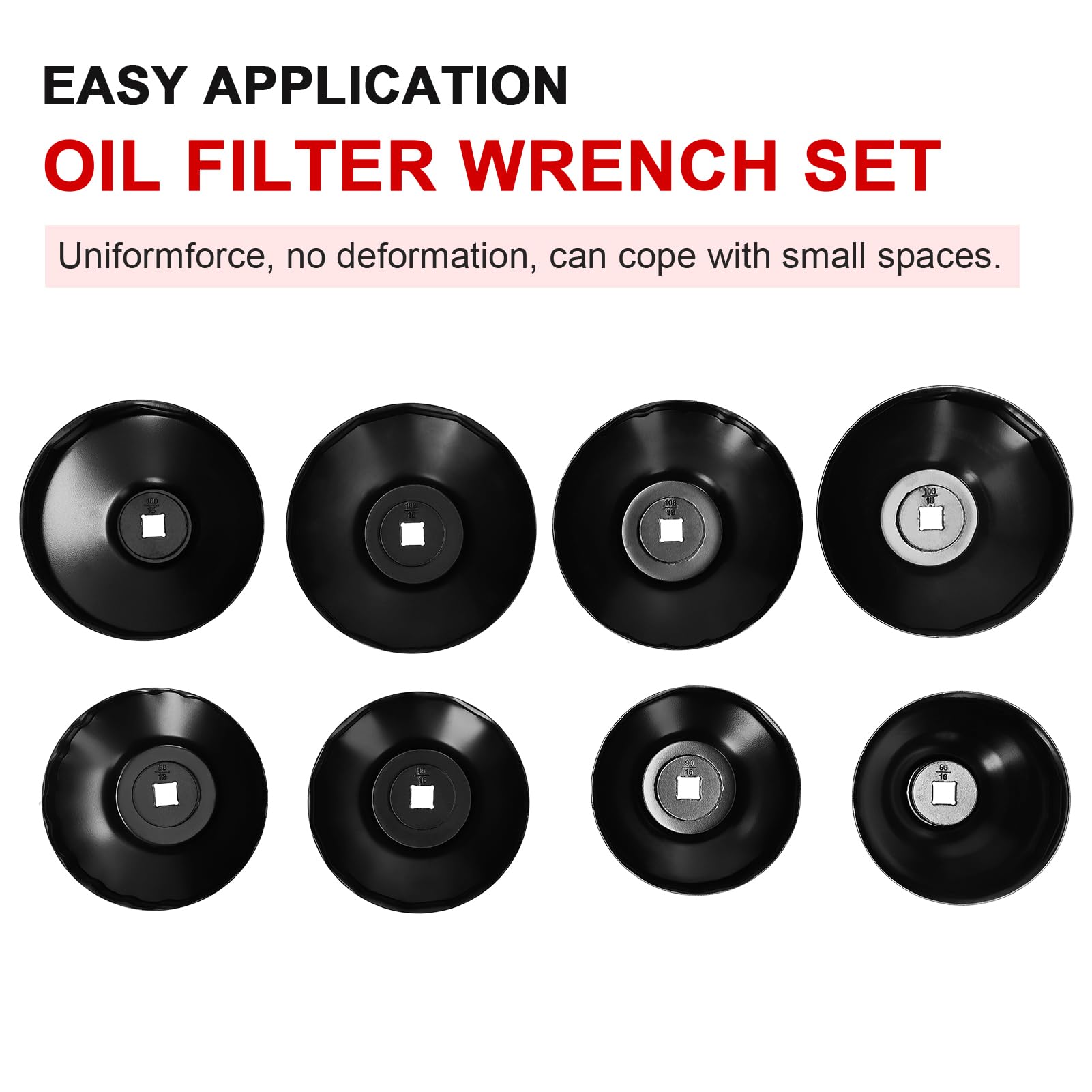 Lot de 30 clés à douille de retrait de filtre à huile 1/2" 12,5 mm - Kit d'outils de retrait de filtre à carburant de voiture - Accessoires d'entretien et de réparation de voiture