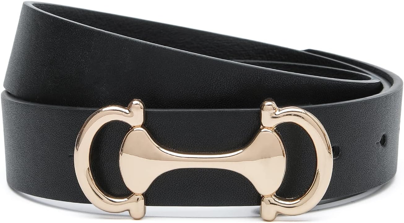 Women Belt with Gold Buckle Ladies Waist Belts