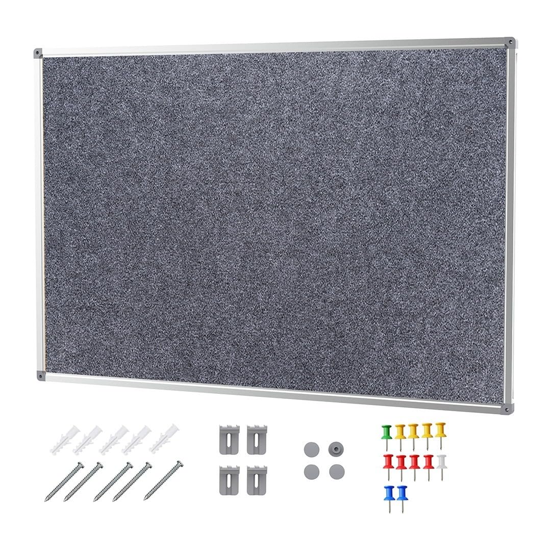 IVOL Tableau d'affichage en feutre (gris, 100 x 150 cm)