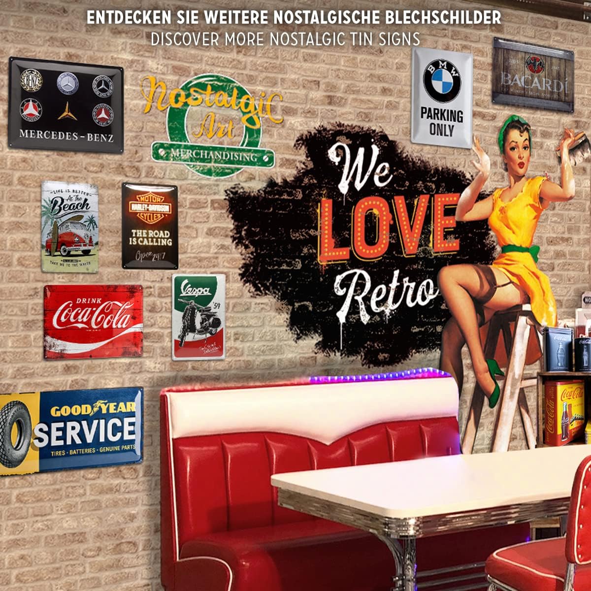 Nostalgic-Art Retro Blechschild - Persil - Weiße Dame Blau, Vintage Geschenk-Idee für Retro-Fans, zur Dekoration, 40 x 60 cm
