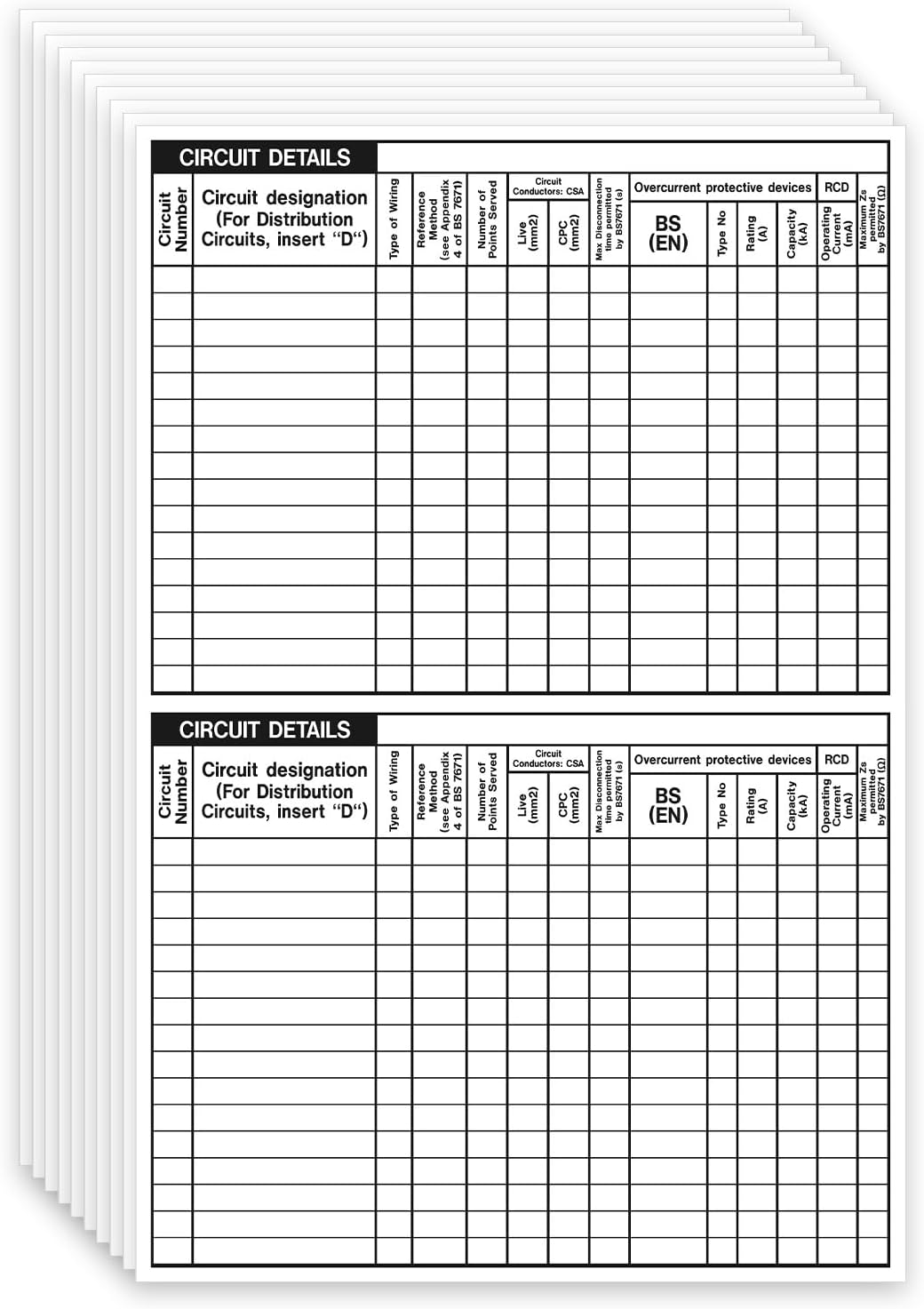 iSigns Circuit Detail Label, Pack of 20, 148x110mm, Self-Adhesive Write ...