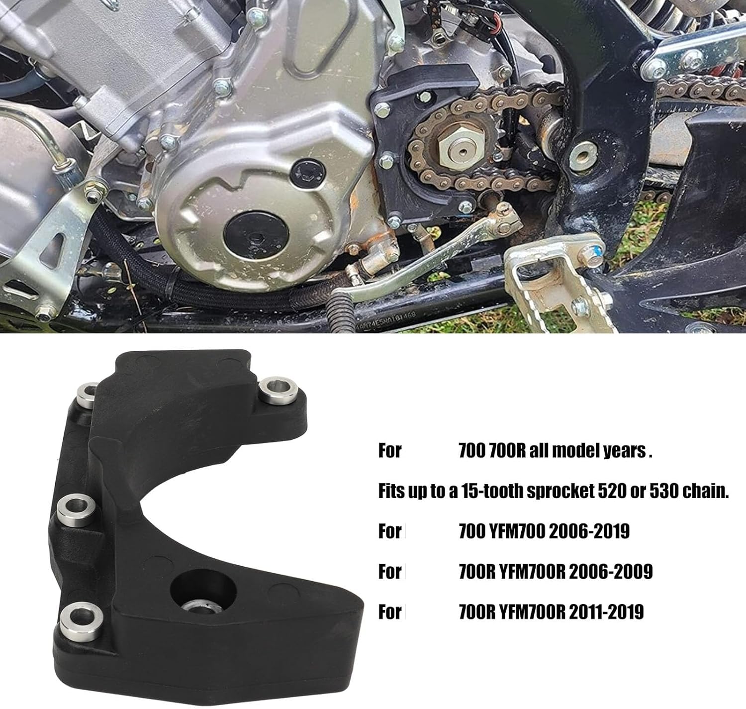 ATV Case Saver Chain Guard Repair Kit, Metal High Strength Engine Protection Chain Guard Repair Kit for Predator 700 700R