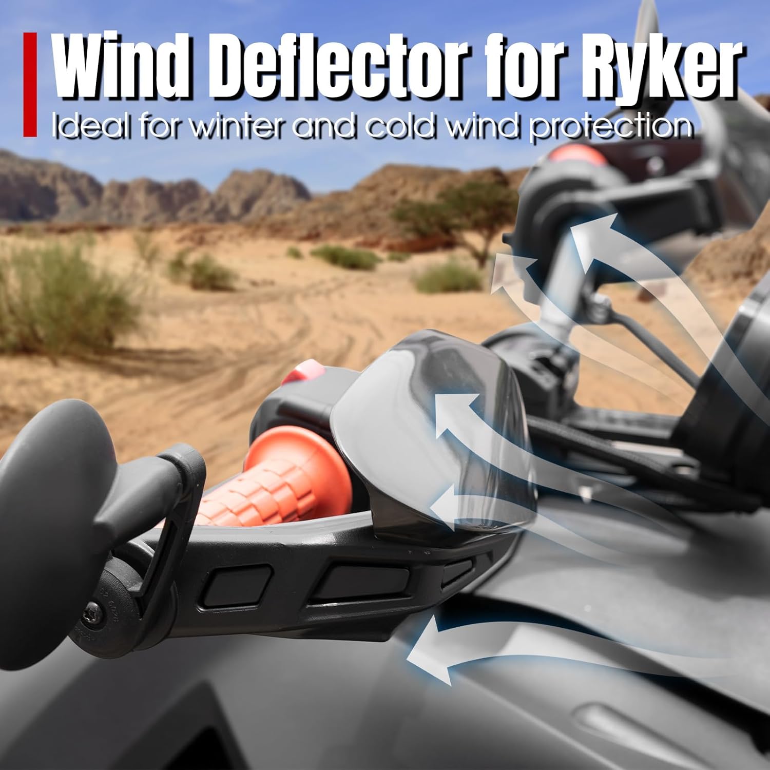 A & UTV PRO Windshield Handguards for Can-Am Ryker Hand Guards Wind Deflector Kit Compatible with All Can-Am Ryker 900 600 Accessories, 2PCS Replace #219400894