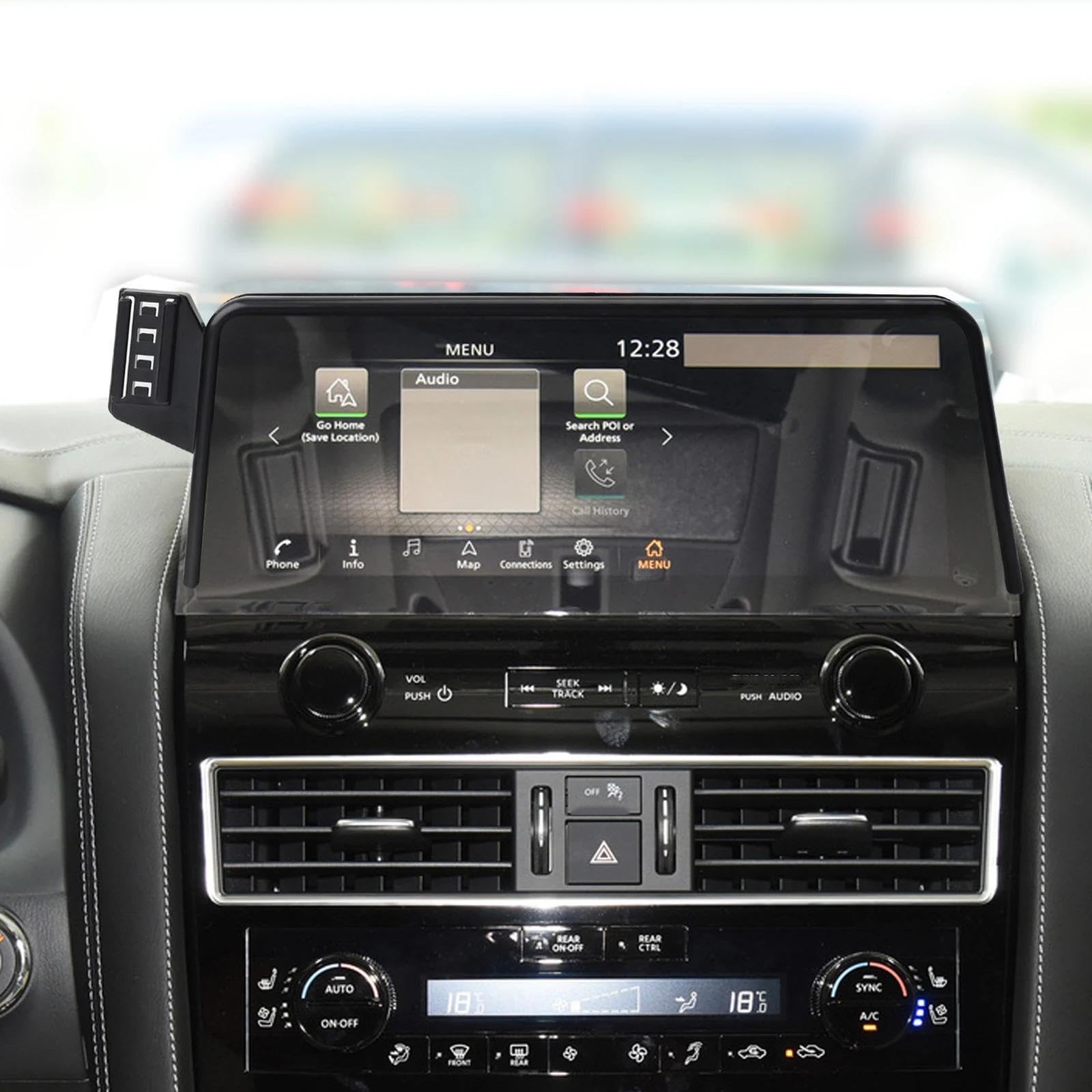 Soporte Móvil Coche para Nissan Patrol 2023-2024, Soporte para teléfono móvil de Coche con Soporte de navegación GPS (Carga de Doble Cabezal)