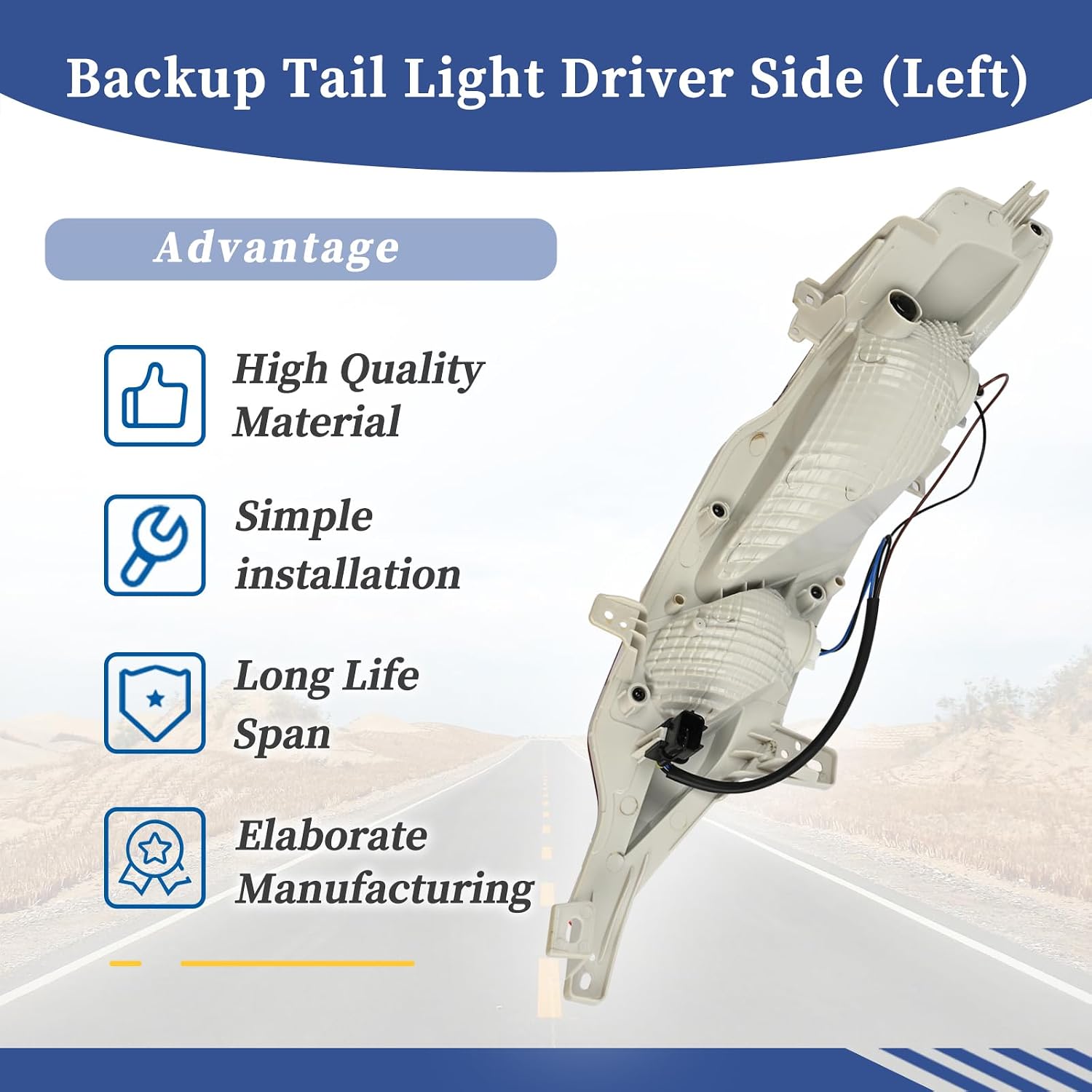 Back Up Tail Light Driver Side Compatible with Hyundai Tucson 2022 2023 2024 SE/SEL/Limited/Essential/Preffered/Hybrid Models, Back Up Turn Signal Light Replace 92405N9000, 92405-N9000