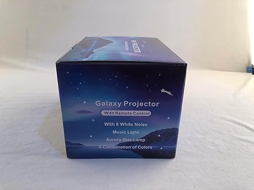 Miniatura 14 de Proyector de estrellas con luces de galaxia para dormitorio, altavoz Bluetooth y proyector de luces del norte de ruido blanco, proyector de luz