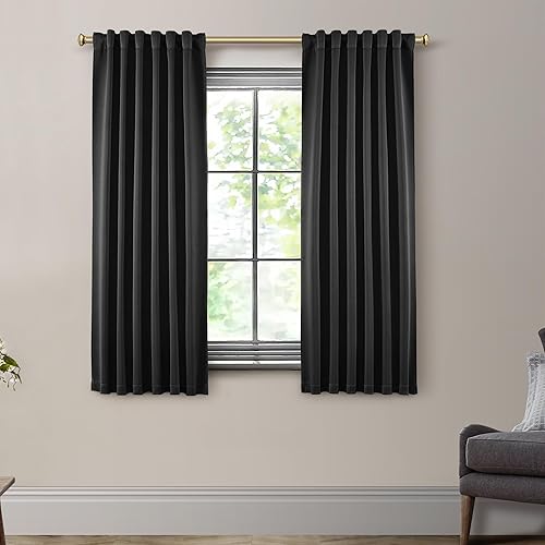 Miniatura 98 de SHINELAND Cortinas opacas de 102 pulgadas para sala de estar, cortinas opacas con pestaña trasera de 102 pulgadas de largo para dormitorio, Crema