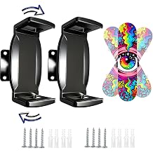 2 Sets Skateboard Wall Mount - 360 Rotating Skateboard Wall Hanger with Metal Base and Extending Clips for Floating Display