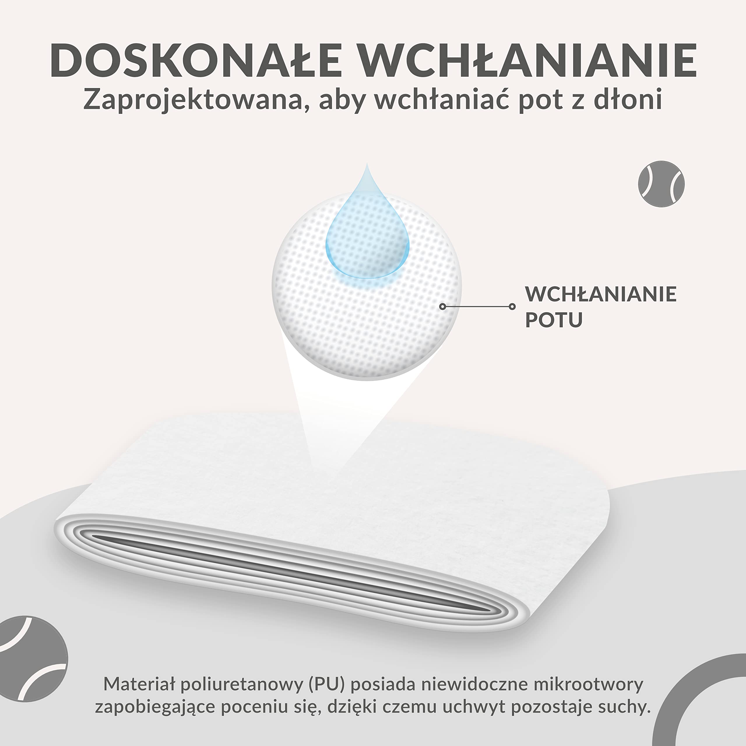 Palbea Wytrzymała Taśma do Rakiety Tenisowej - Opakowanie 3/6/12/22/60 Szt - Skuteczne Wchłanianie Potu - Taśma na Rakietę od Badmintona z Powłoką Antypoślizgową - Miękka i Wytrzymała Powierzchnia.