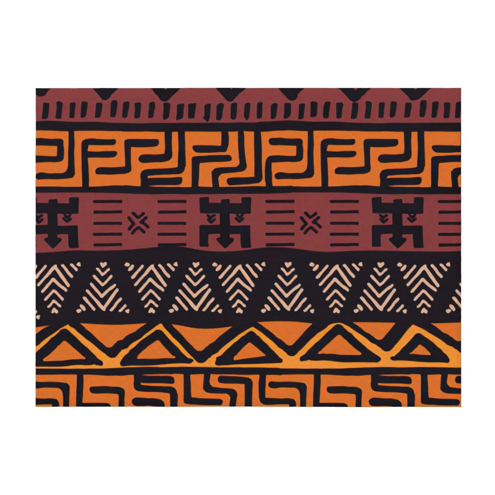 Couverture légère haut de gamme en tissu de boue africaine imprimé tribal