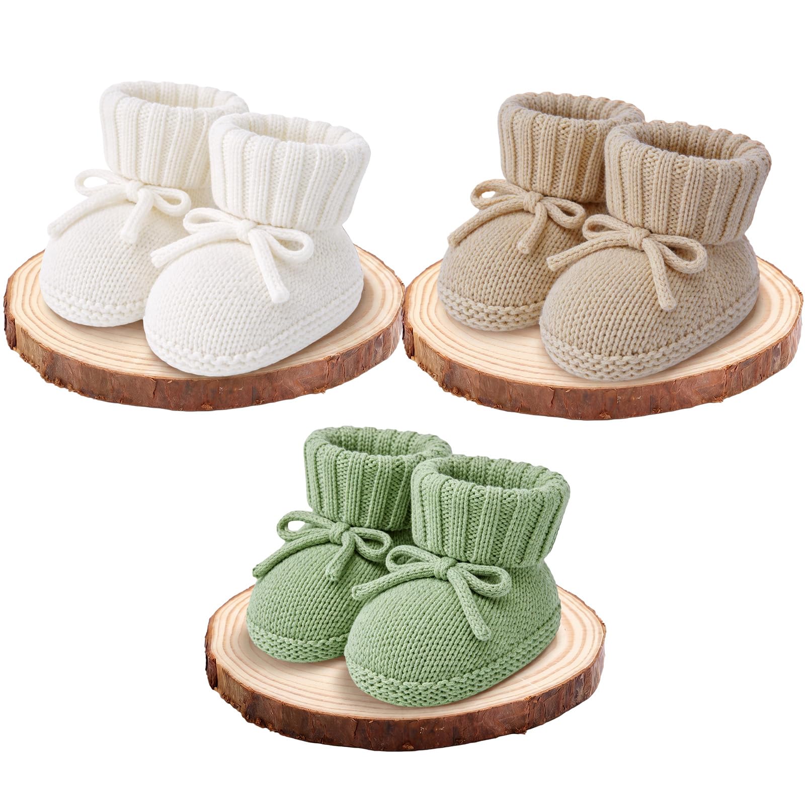 Photo 1 of Jiuguva Baby Shower Booties & Wood Slice Decor Set