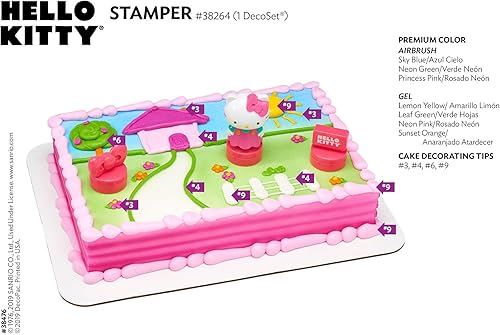 Miniatura 5 de DecoPac Decoración de Hello Kitty Stamper Cake Topper para cumpleaños y ocasiones especiales, tamaño único, múltiple
