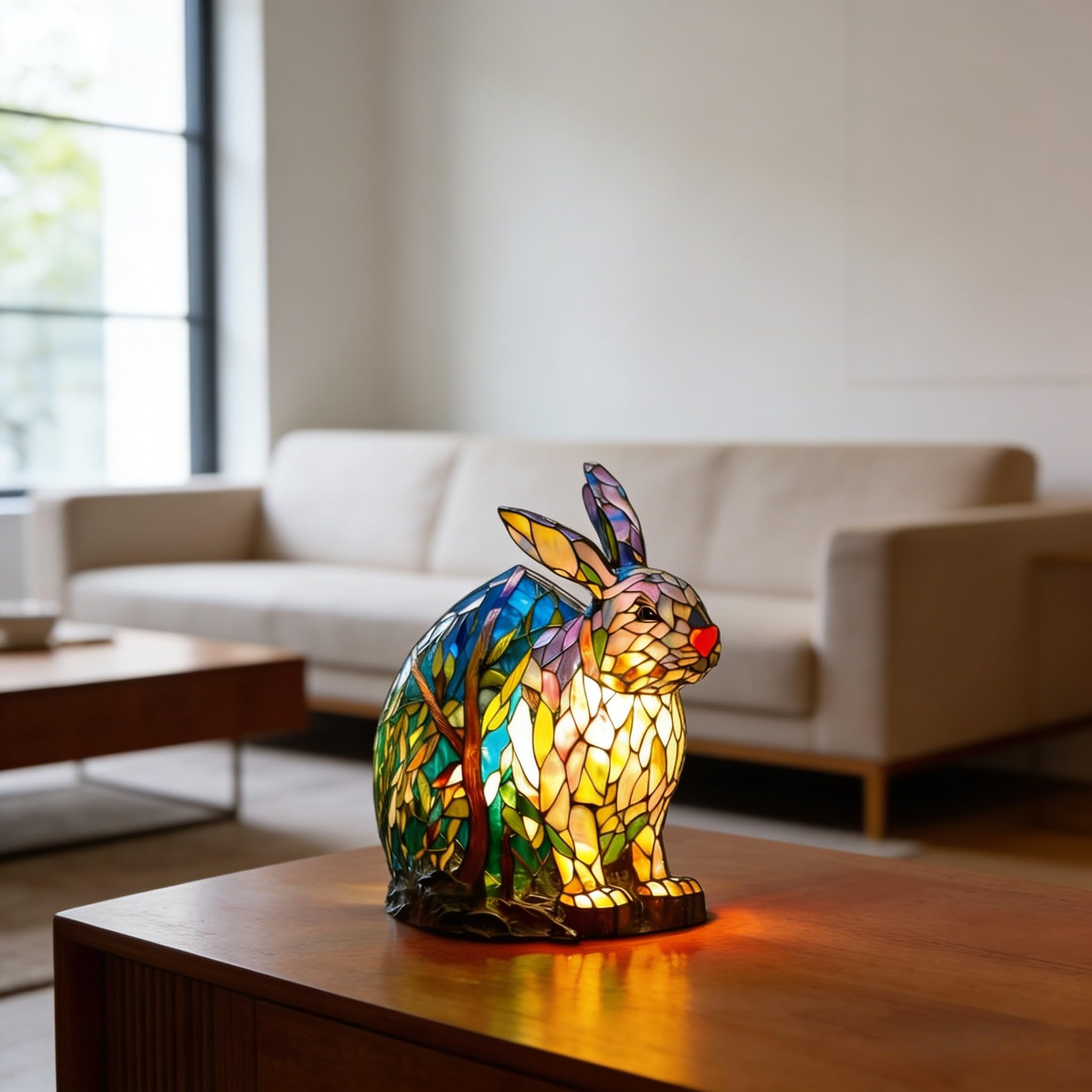 Lampada a tema animale 3D, simpatico animale domestico retrò in resina colorata, gatto, uccello, lupo, luci da scrivania a LED, decorazioni artistiche per la casa, Natale, compleanno, amante degli ani