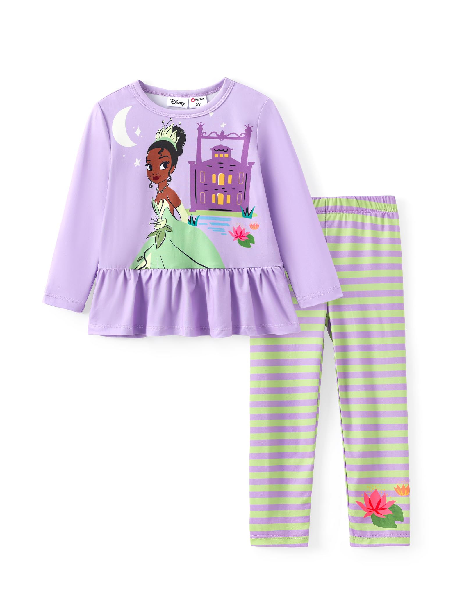 Disney Toddler Girls Clothes Long Sleeve Shirt Leggings 2pcs Outfits Set