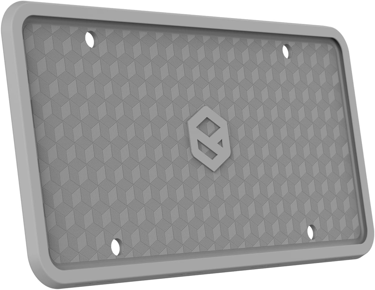 Rightcar Solutions Silicone License Plate Frame Rust Proof, Rattle Proof, Weather Proof Universal License Plate Holder for Front Or Rear, Street Legal, No Obstruction - Grey