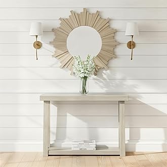 Plank+Beam Solid Wood Console Table with Storage, 46.25 Inches, Narrow Entrance Table for Hallway, Behind Couch, Living Room, Foyer, Easy Assembly