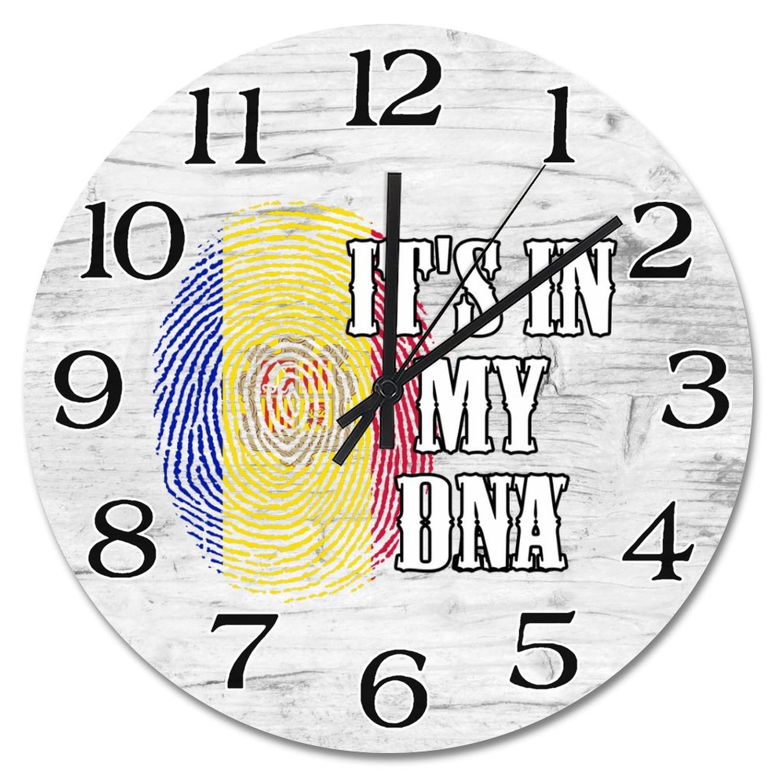 Horloge murale drapeau Andorre pour sublimer votre salon avec un style vintage en bois