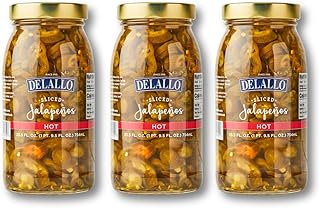 Sliced Jalapeno Peppers, 25.5 Ounce Jar 3 Pack, Spicy Hot Jalapenos for Dips and Nachos, 100% Cured, Gluten Free, Vegan, Grown in USA